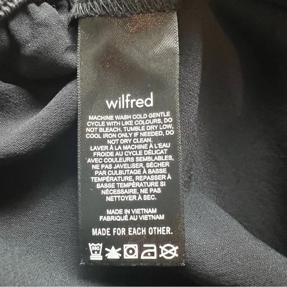 Aritzia Wilfred Black Wide Leg Drawstring Pants - Picture 5 of 7